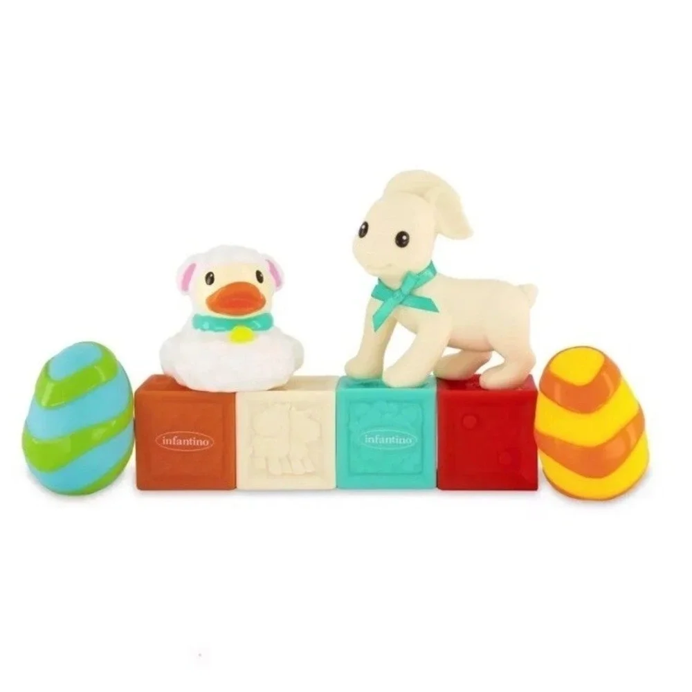 Infantino Go Gaga Grab & Go Easter Bag‎ Baby's 1st Easter Basket Lamb Duck Egg